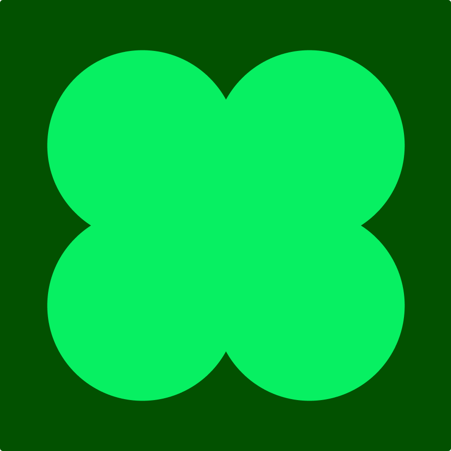 Light green shape on a dark green background