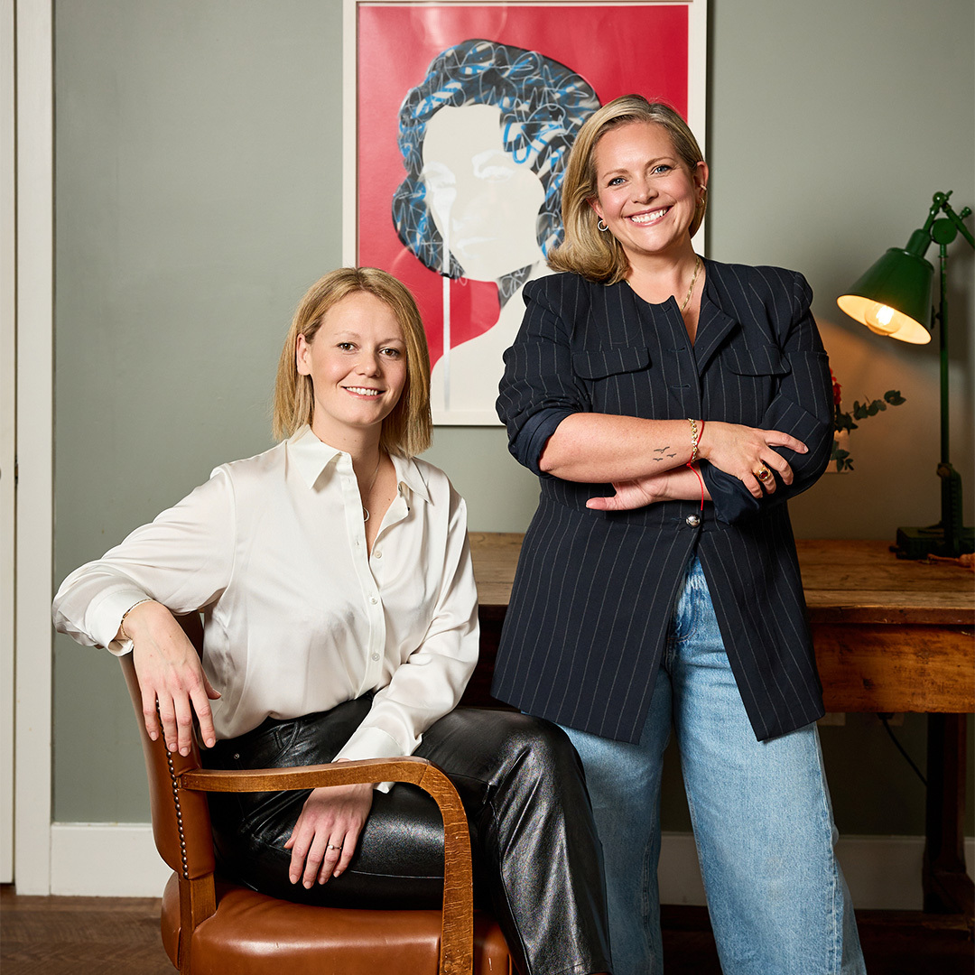 Jamie and Harriet looking into the camera