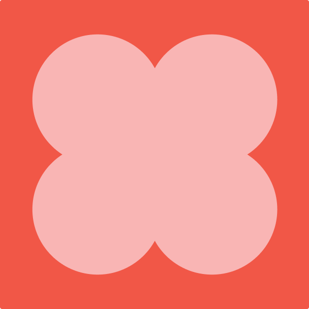 Light orange shape on a dark orange background